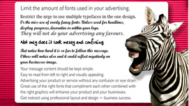 Too many fonts = Confusion