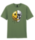 Half Skull Smiley T-Shirt