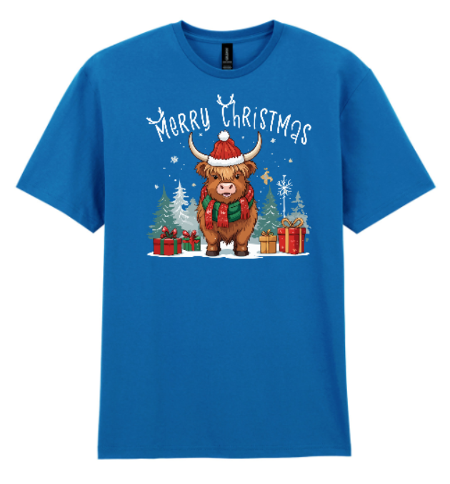 Thumbnail: Merry Christmas Highland Cow T-Shirt
