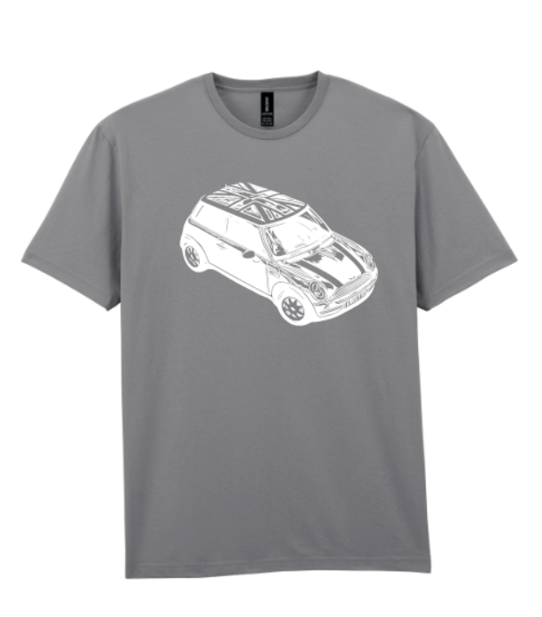 Thumbnail: Mini with union jack roof t shirt