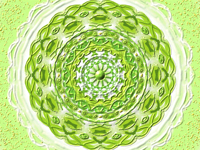 Chakra-Mandala Olivgrün
