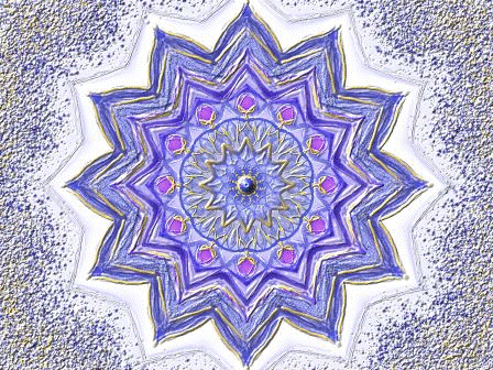 Chakra-Mandala Blau