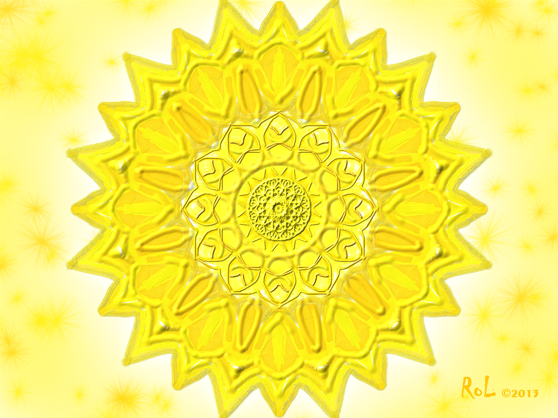 Chakra-Mandala Gelb