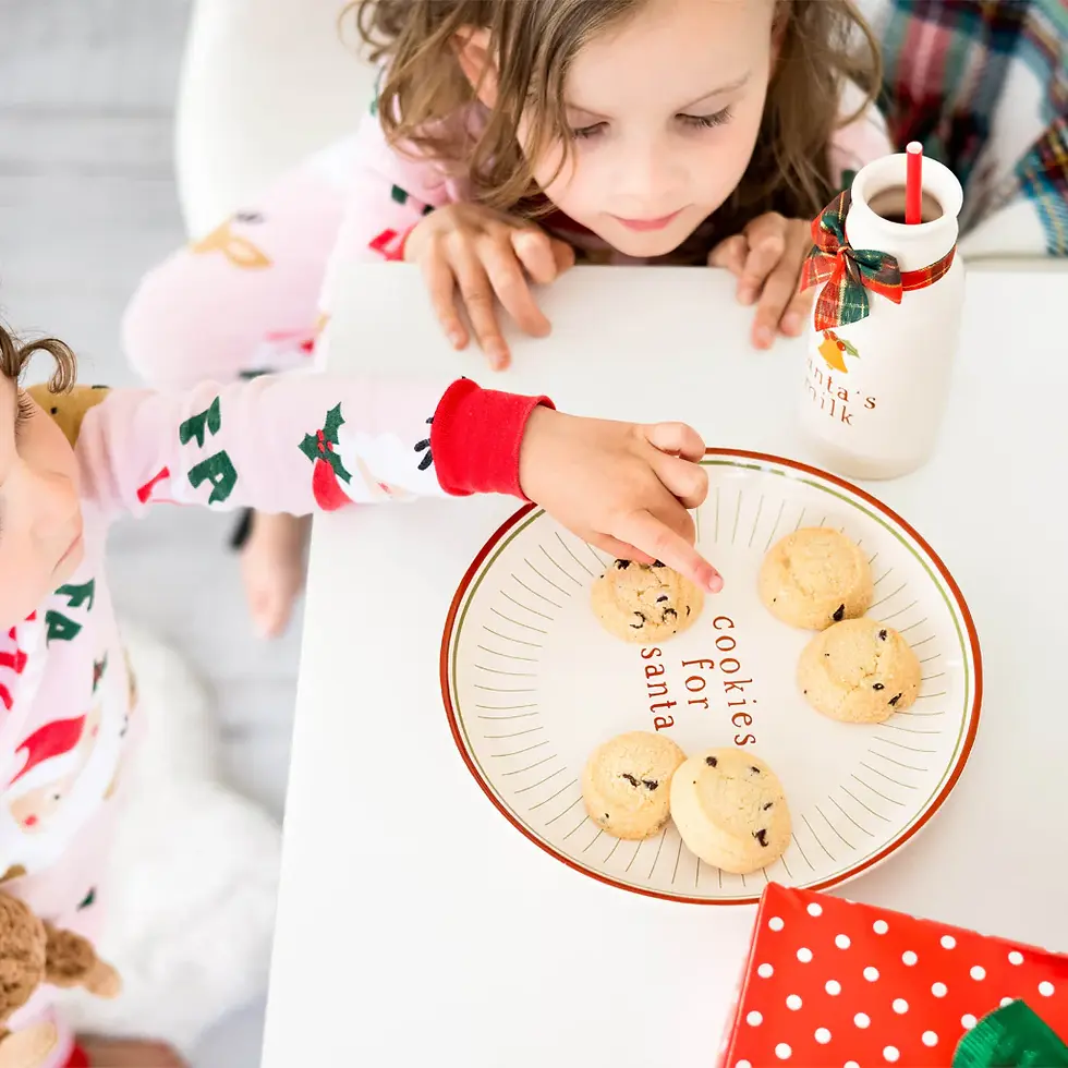 Thumbnail: Santa's Cookie Plate and Milk Jar Set by Pearhead