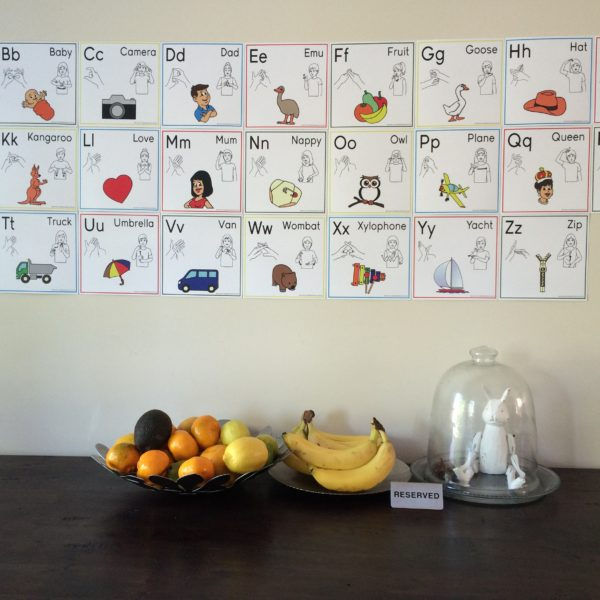 NZSL alphabet wall cards