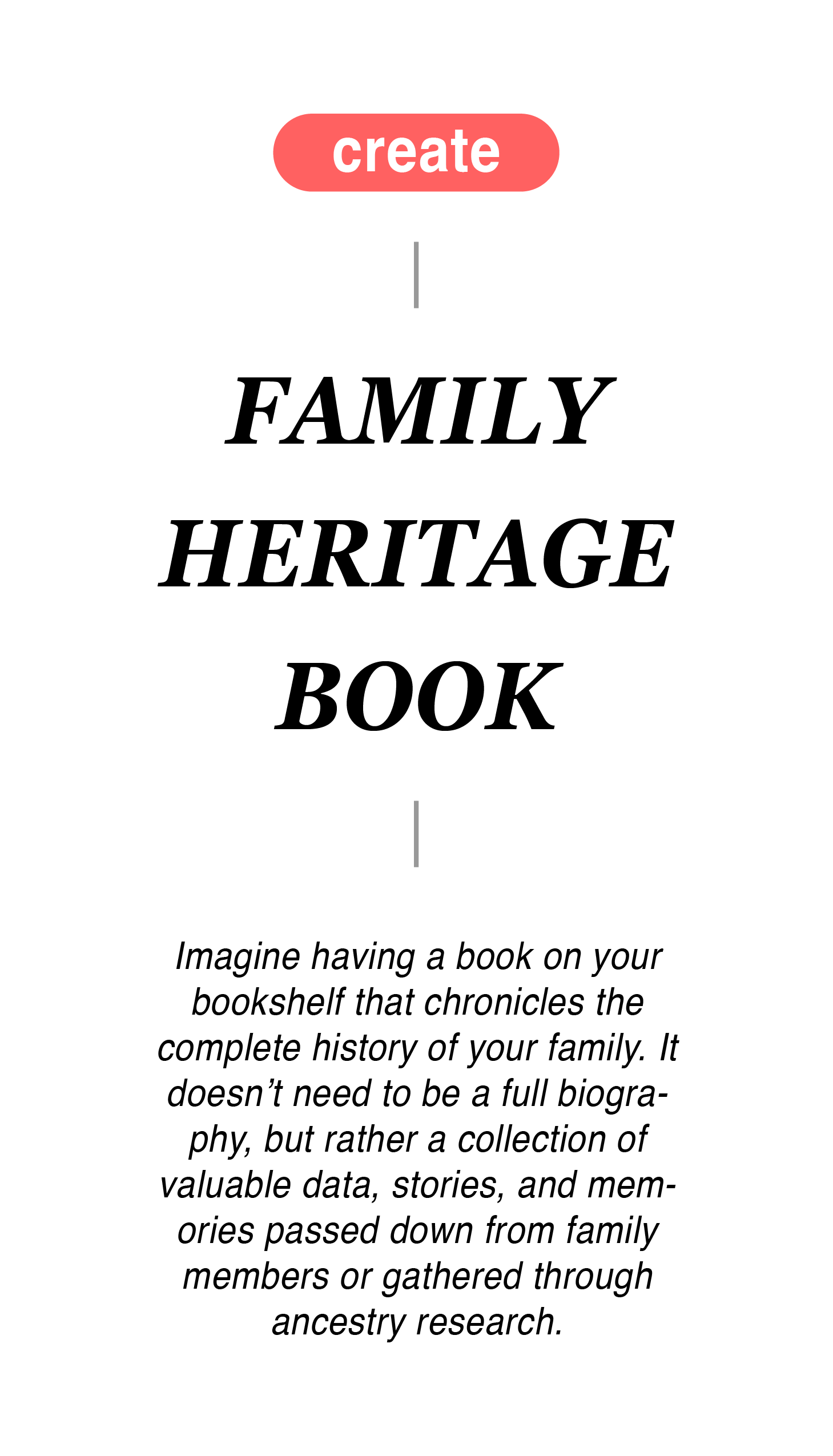 create a book about where your family came from
