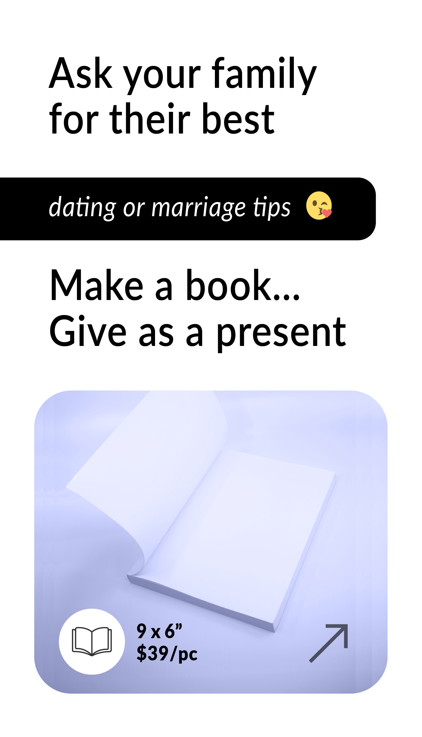 create a book with dating tips