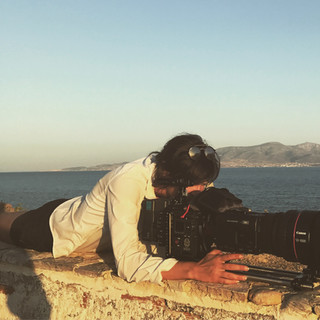 Filming with the BBC on Parthenos.