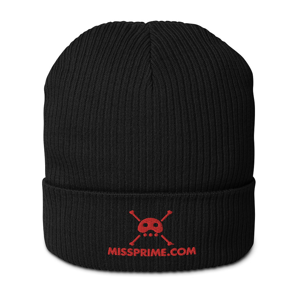 Thumbnail: Skully ☠️ Organic ribbed beanie