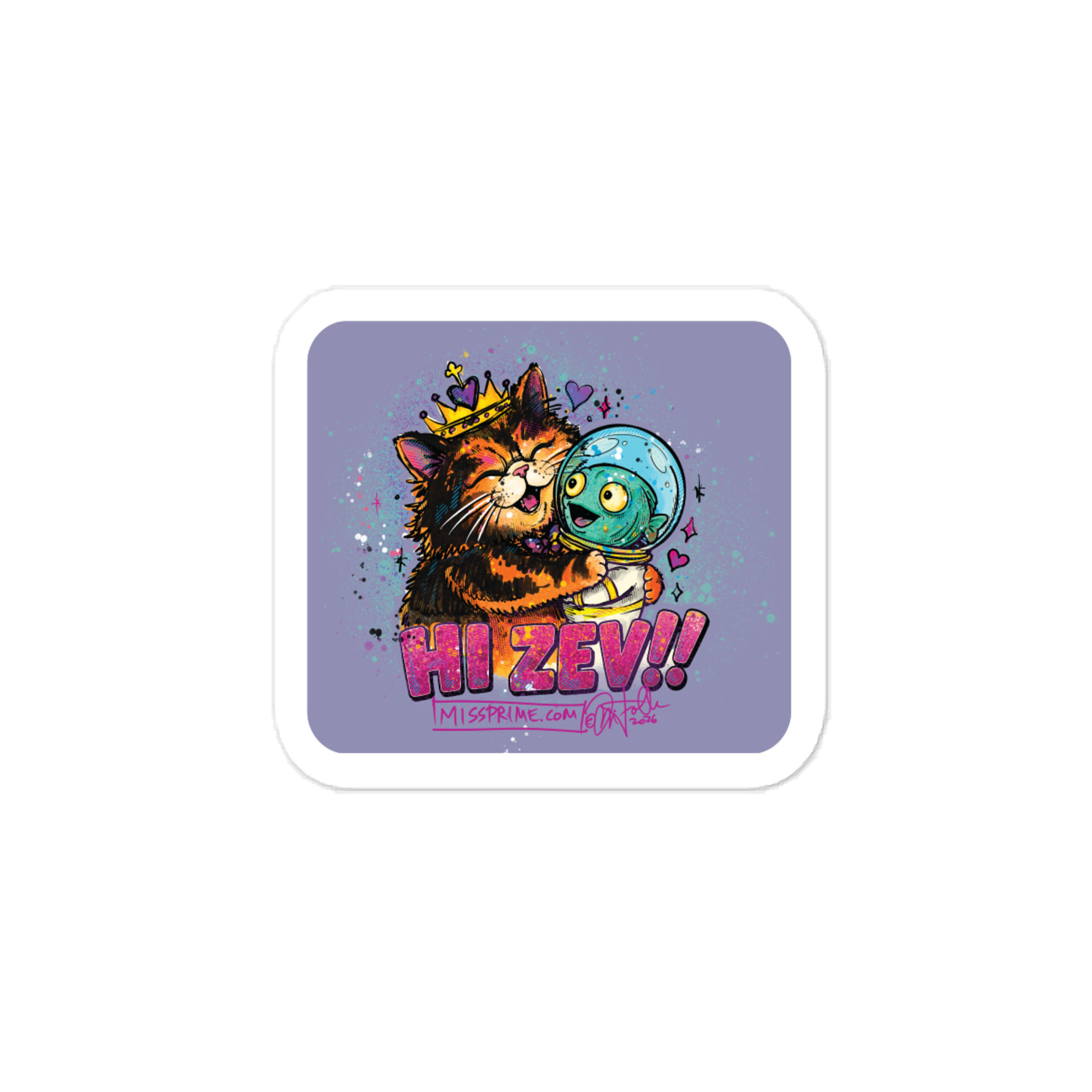 HI, ZEV! Kiss-cut vinyl decals