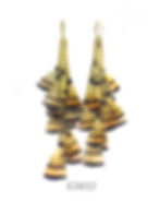 cascading golden pheasant earrings