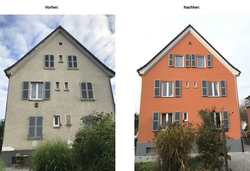 S.~K. Haus vorher~nachher