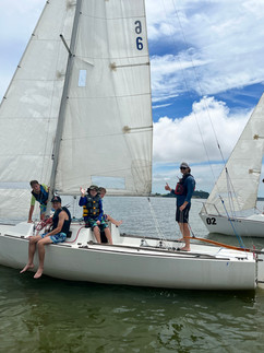 J22 sailing at camp