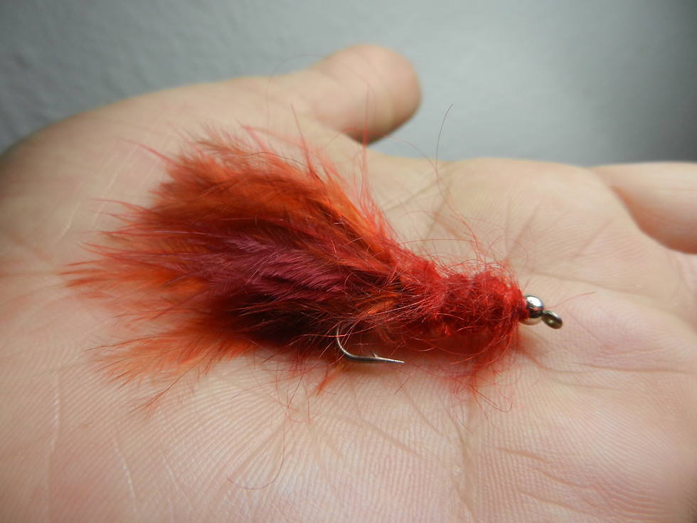 Thumbnail: Beaded Red Wooly Bugger Full Flower Moon Collection 4-Pack