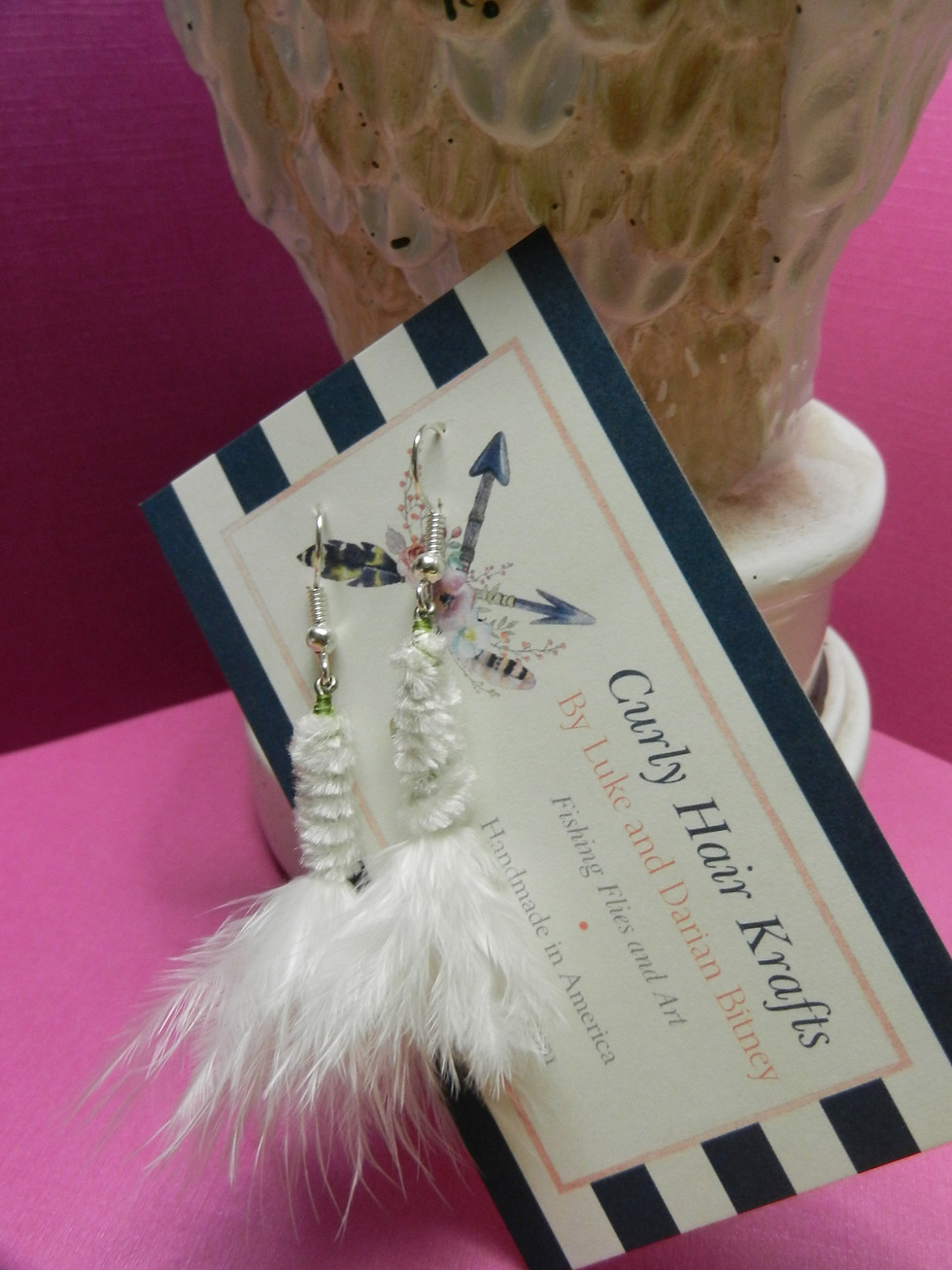 Thumbnail: White fishing Earrings