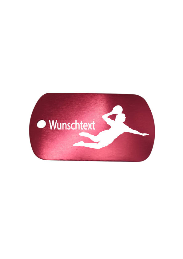 Handball-Schlüsselanhänger mit "Wunschtext" Gravur