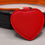 Miniaturbild: Rotes Herz-Hundemarke, orangefarbener Kragen, Magnet, Nahaufnahme, HUNTER-Text, Laserbuddys.
