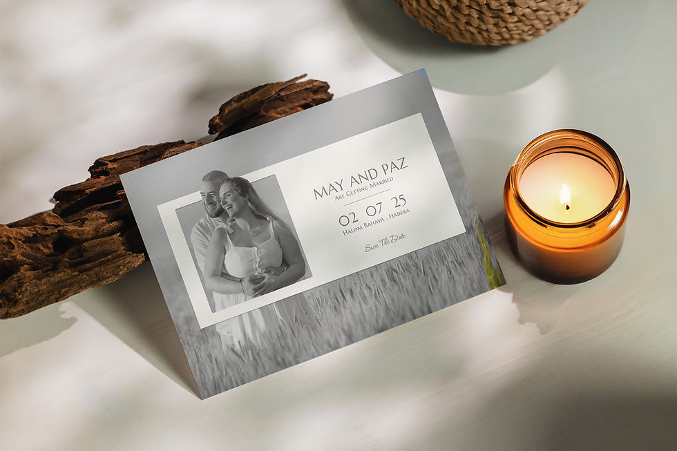 תמונה ממוזערת: הזמנה לחתונה סייב דה דייט SAVE THE DATE דגם יותם
הזמנה דיגיטלית