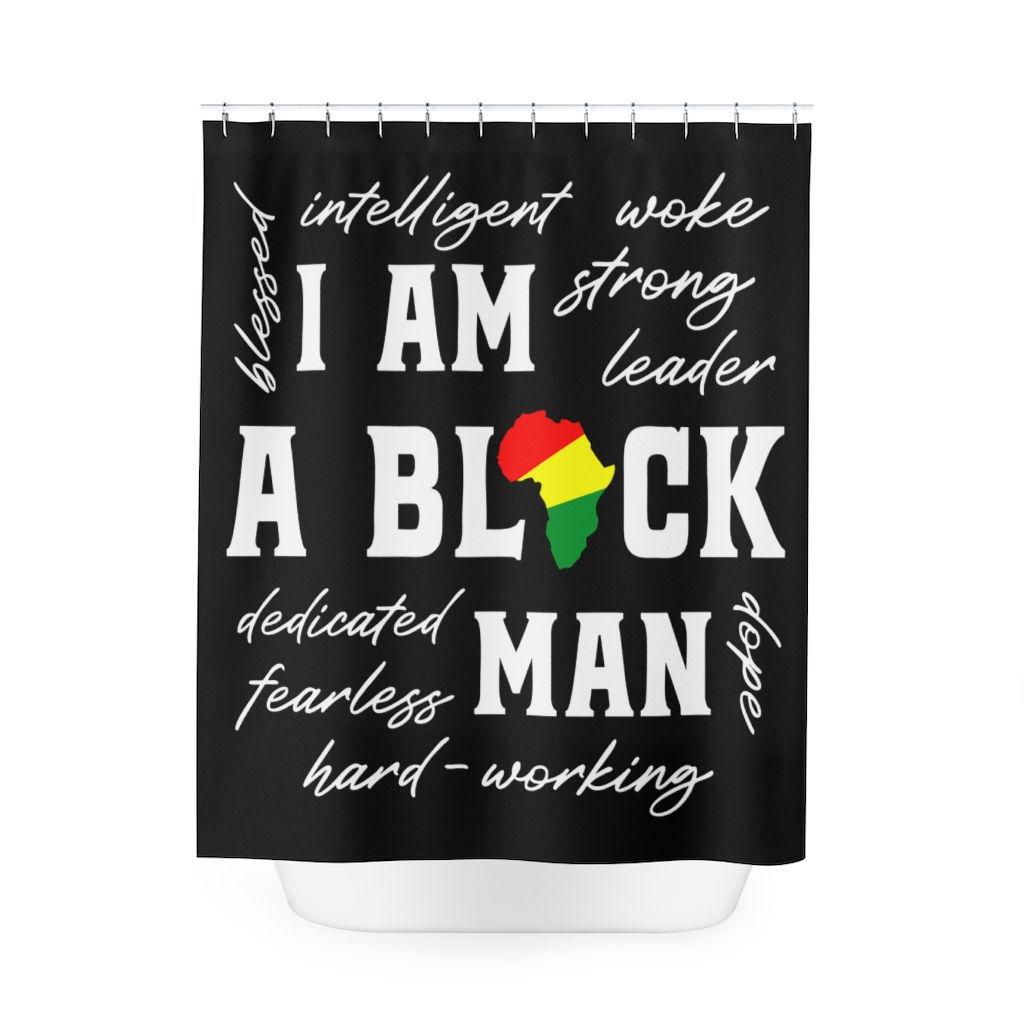 Black Man (Africa) Polyester Shower Curtain