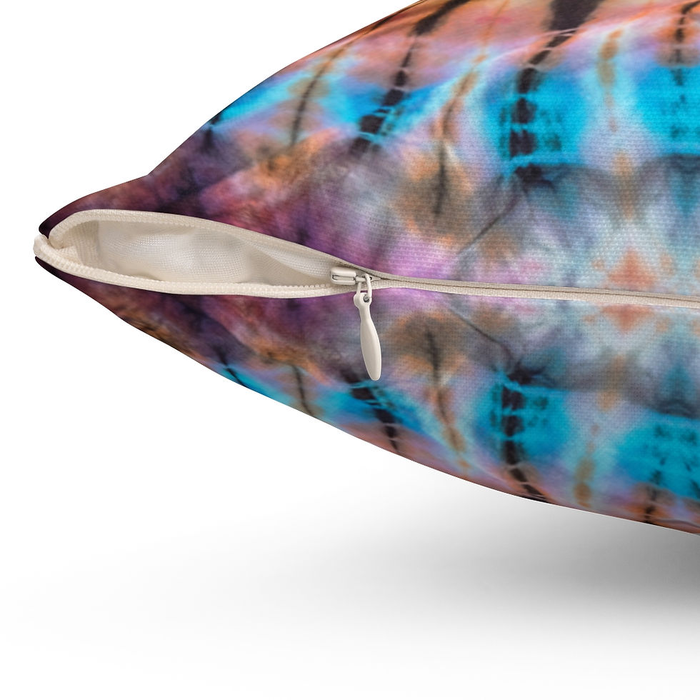 Thumbnail: Symmetric Tie Dye Polyester Square Pillow