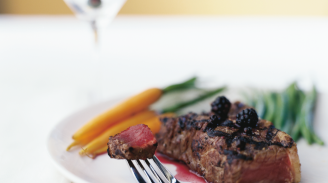 Bison Steaks w/ Berry Wine Glaze