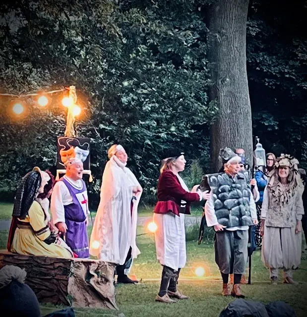 Chatsworth Players perform A Midsummer Night's Dream by William Shakespeare pictured are members of the cast A Summer 2023 touring production