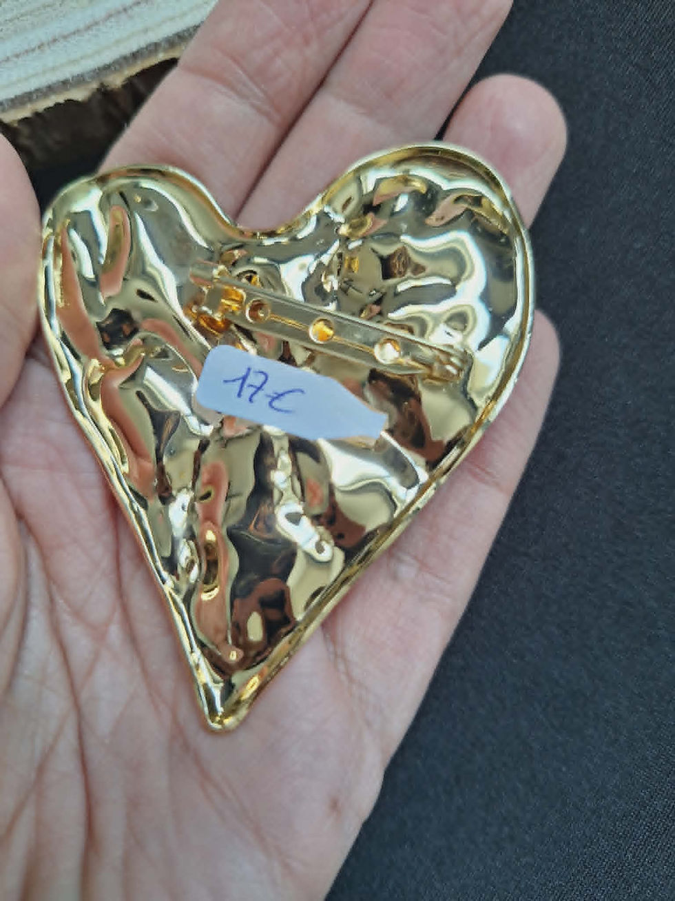 Miniature : Broche coeur dorée