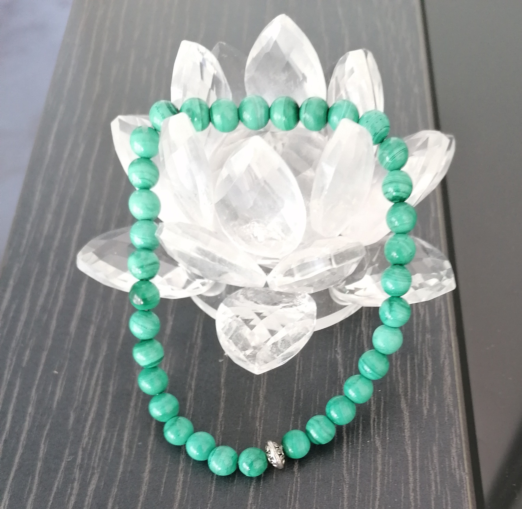 Bracelet malachite 6mm