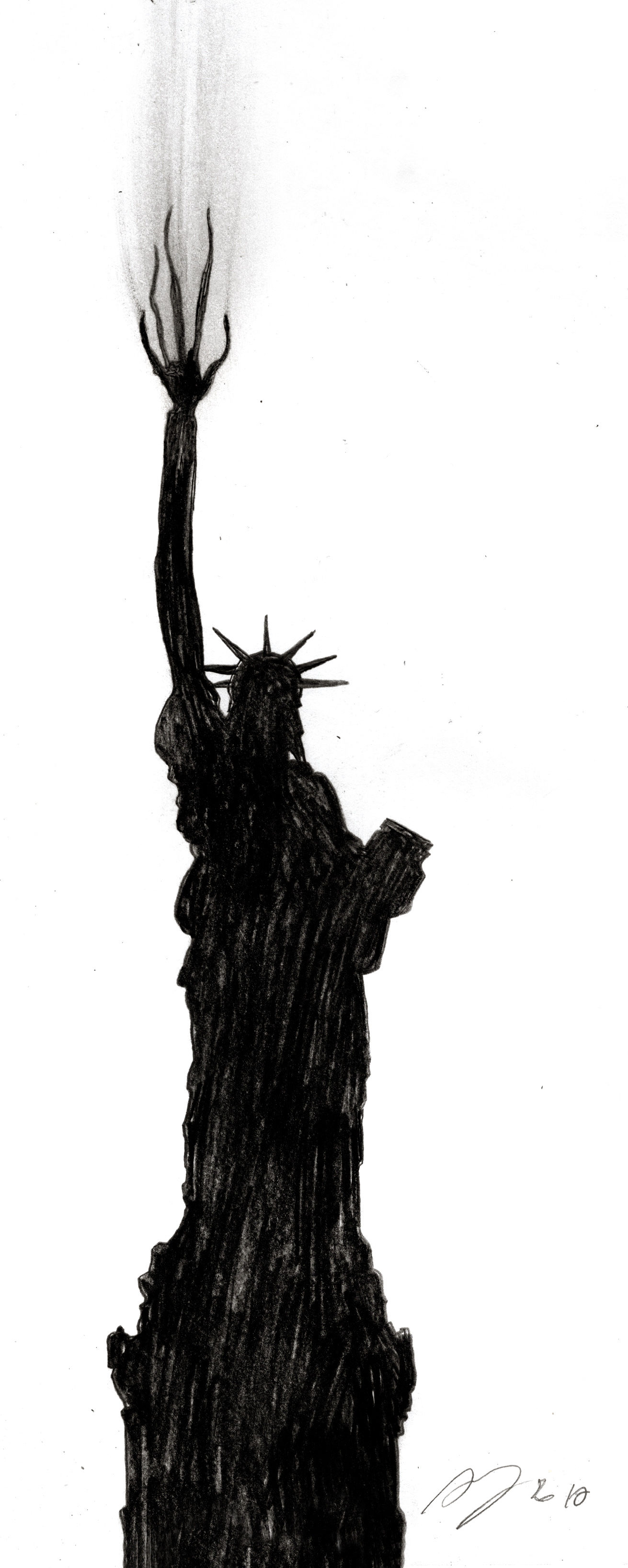 Andrea Mastrovito - Sad Statue of Liberty