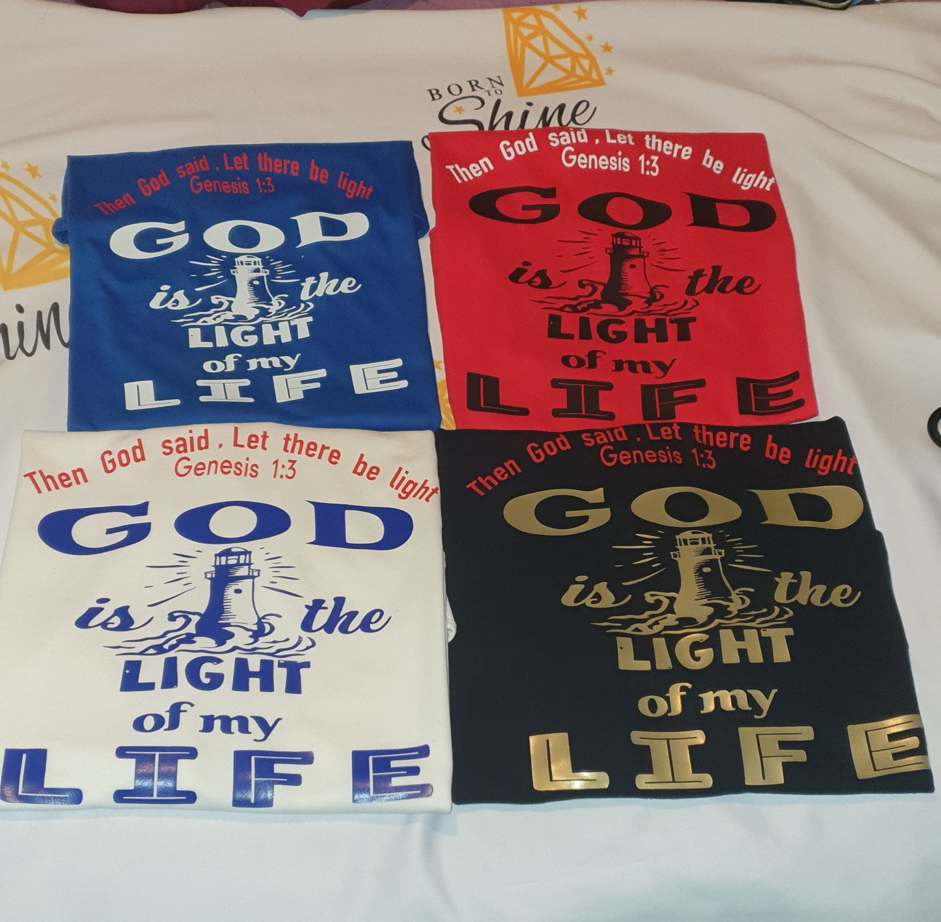 T SHIRT GOD IS THE LIGHT OF MY LIFE 