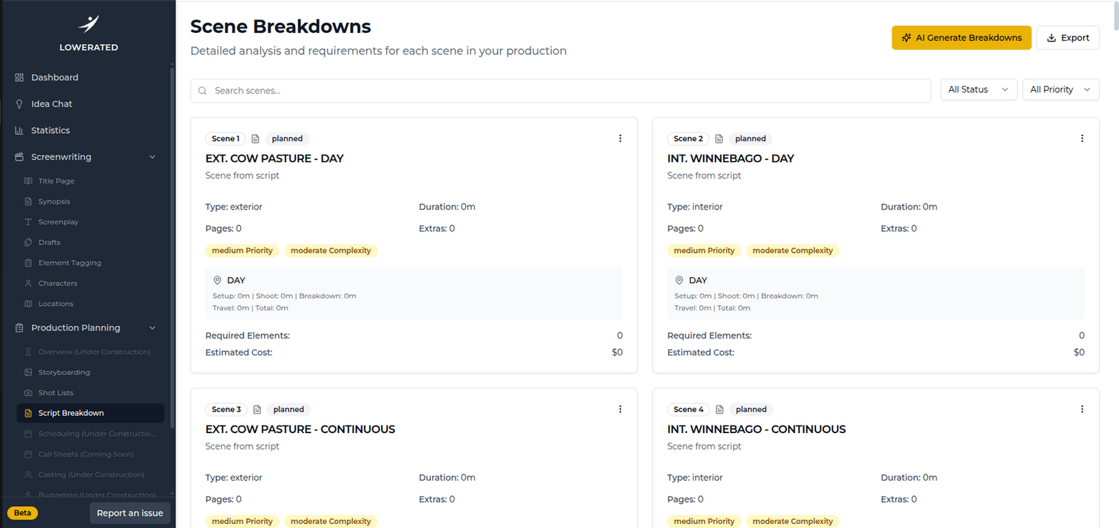 AI Script Writer for Filmmakers