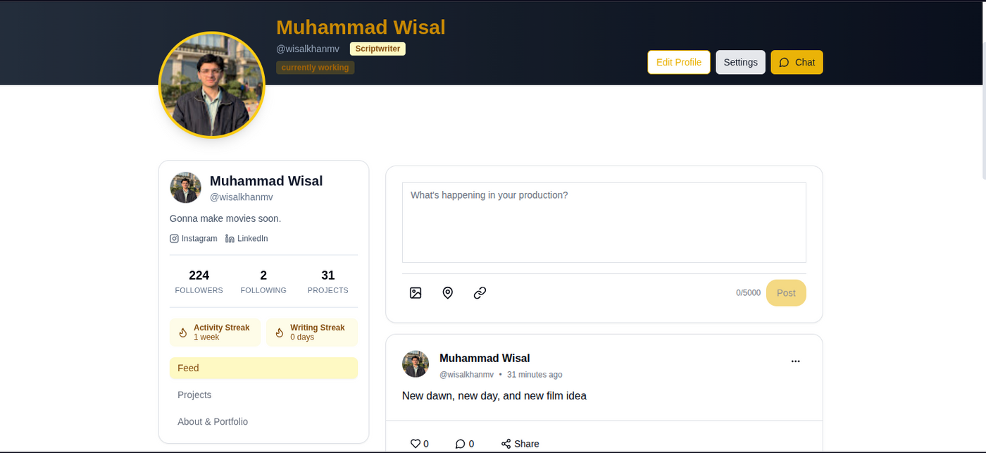 Filmmakers Community Platform
