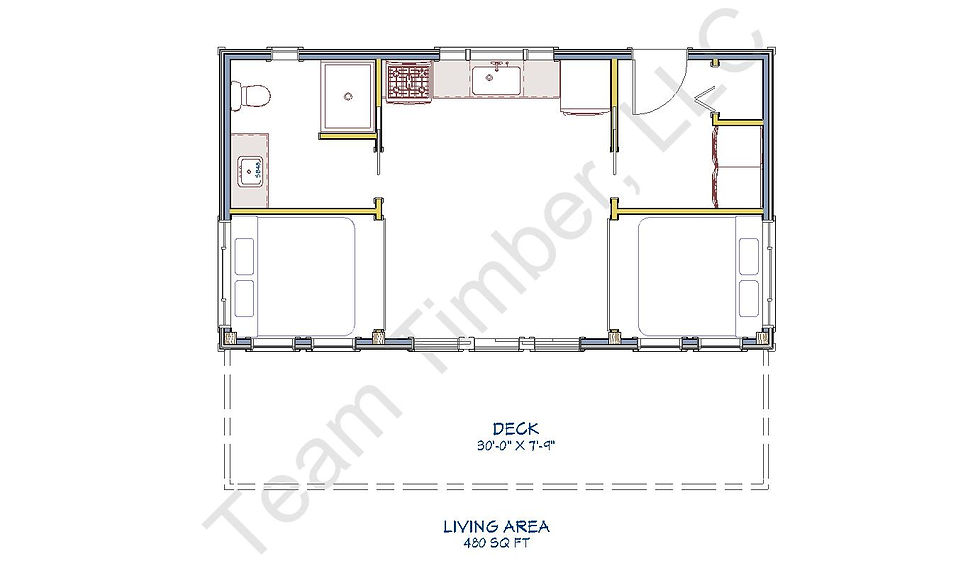Thumbnail: 16' x 30' Mini Lake Cabin