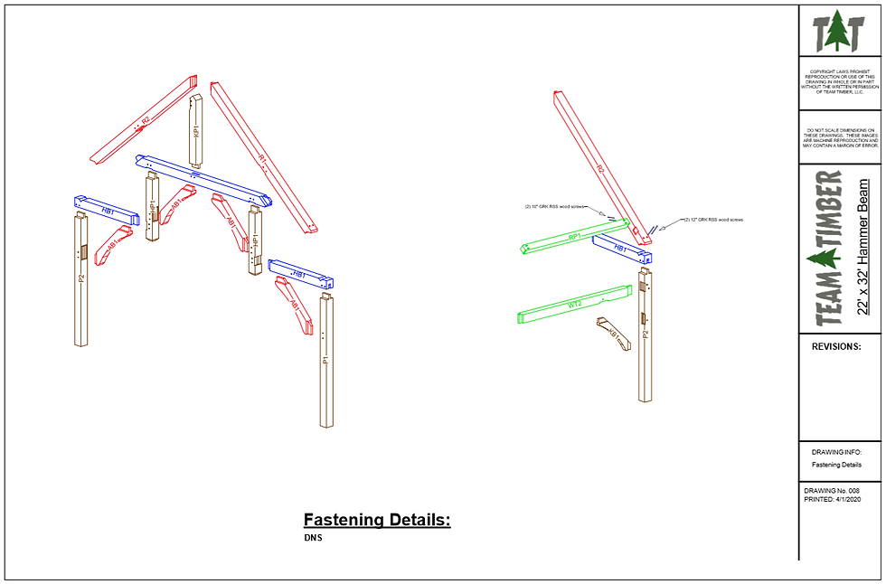 Thumbnail: 22' x 32' Hammer Beam Frame