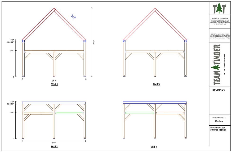 Thumbnail: 24' x 24' T-REX Cabin Frame