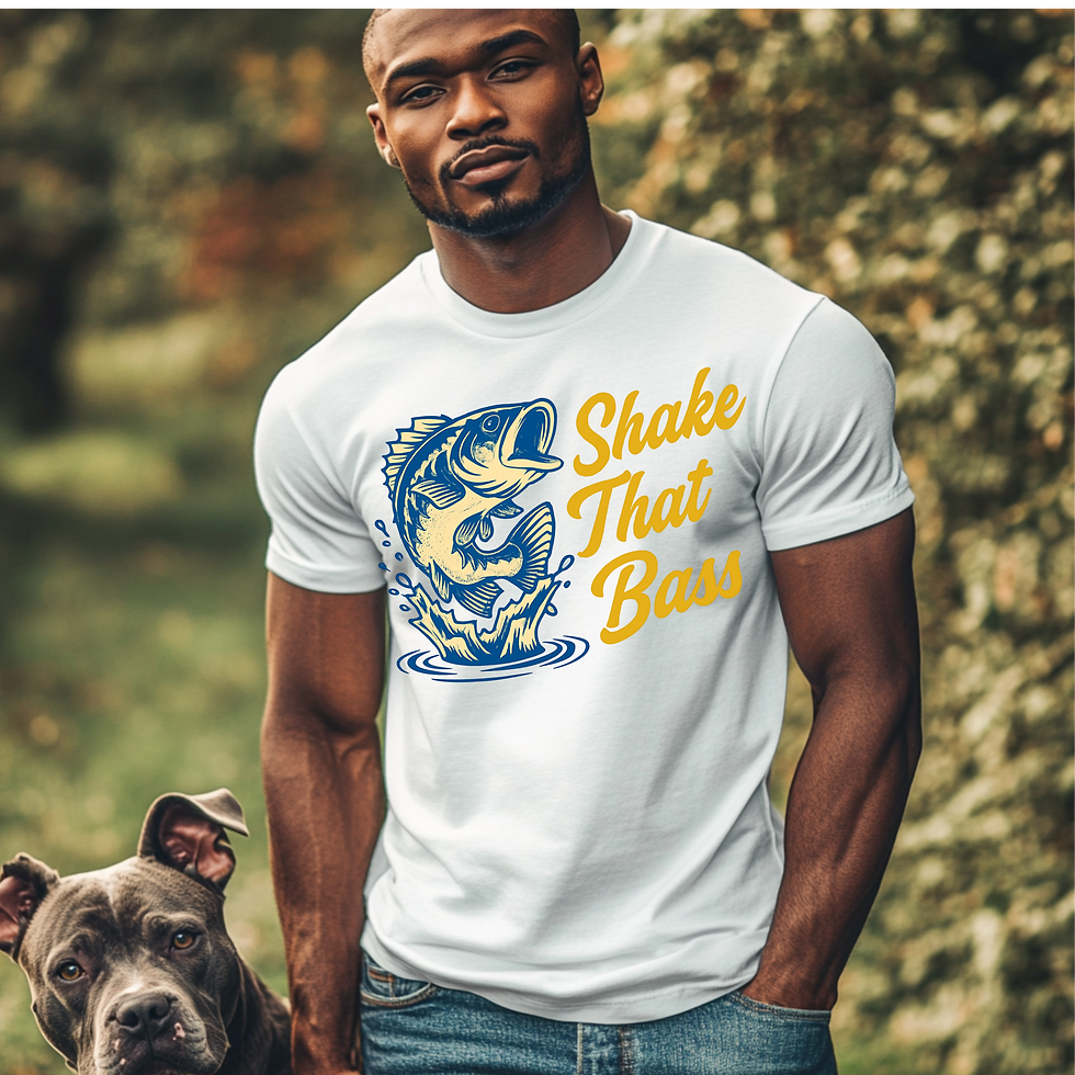 Shake That Bass PNG | Funny Fishing Graphic for Outdoor Lovers