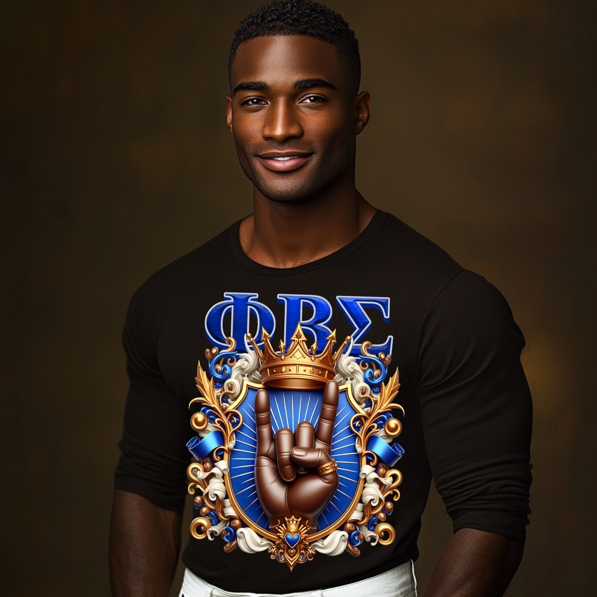 Phi Beta Sigma Fraternity PNG | Blue & Gold Greek Design