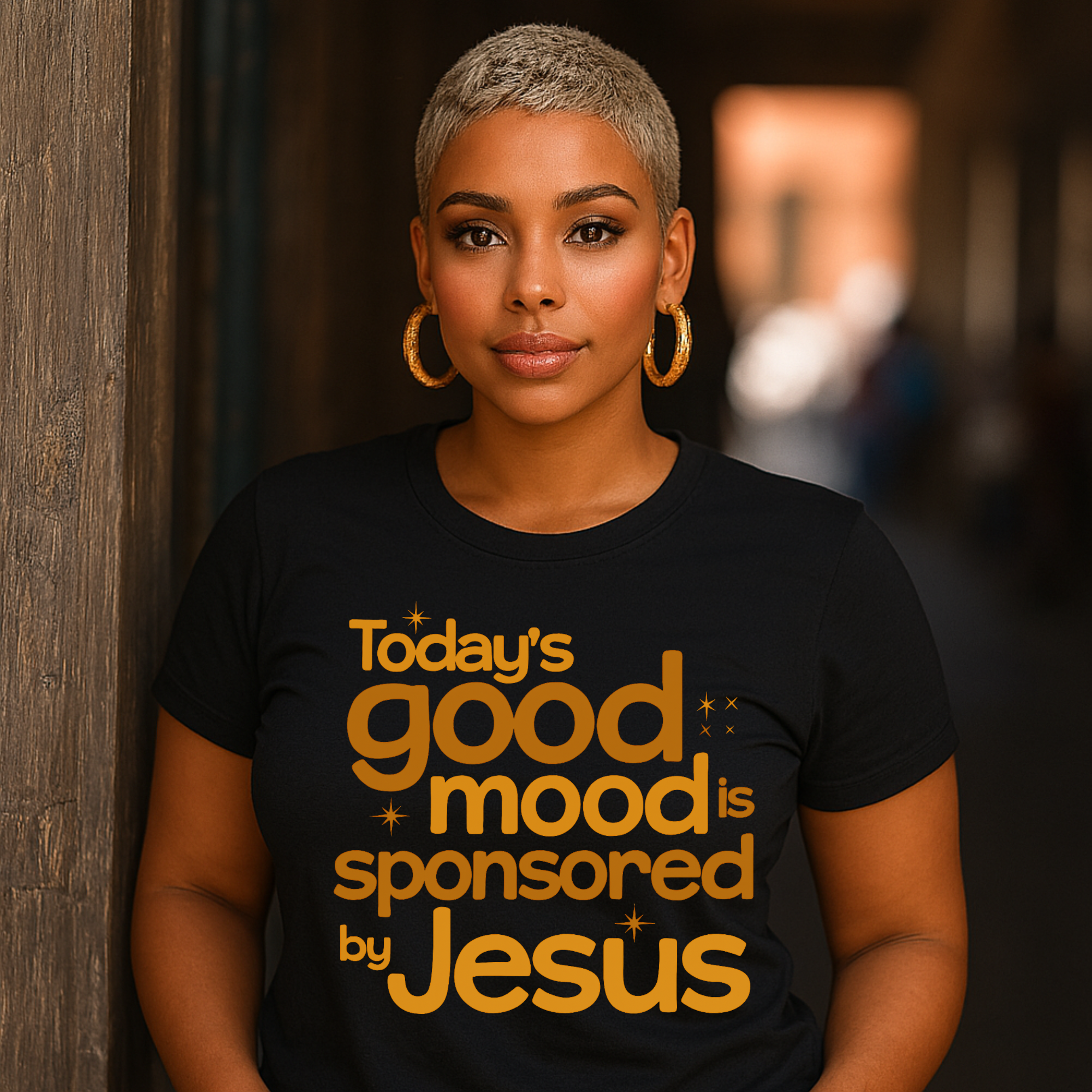 Today's Good Mood Is Sponsored by Jesus PNG – Christian Quote Shirt Desi