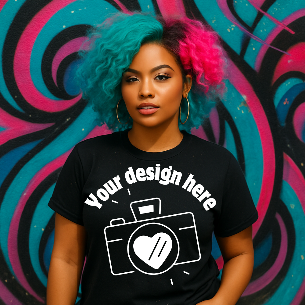 African American Woman T-Shirt Mockup | Melanin Model | Black Female Shi