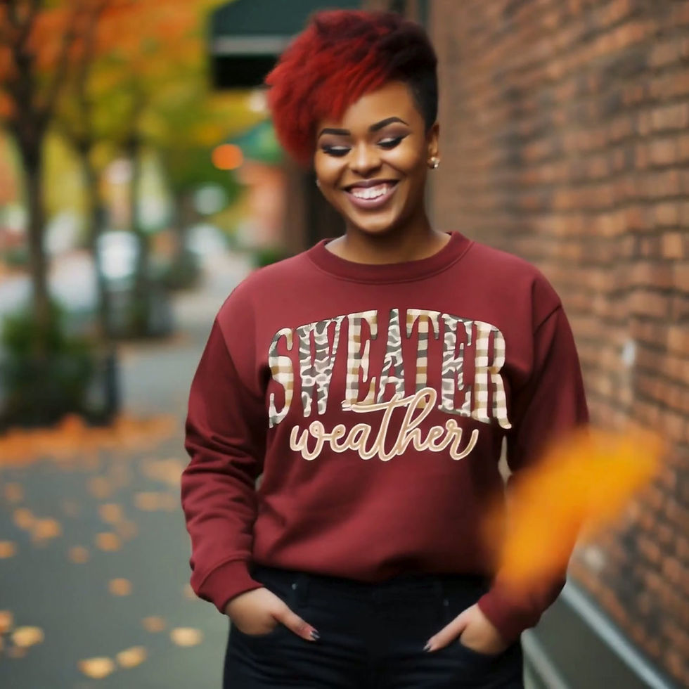 Thumbnail: Sweater Weather Patterned PNG, Preppy Camo Cozy Season Country Distressed Cow