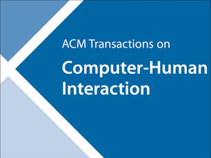 Two CIxD Papers published in ACM TOCHI