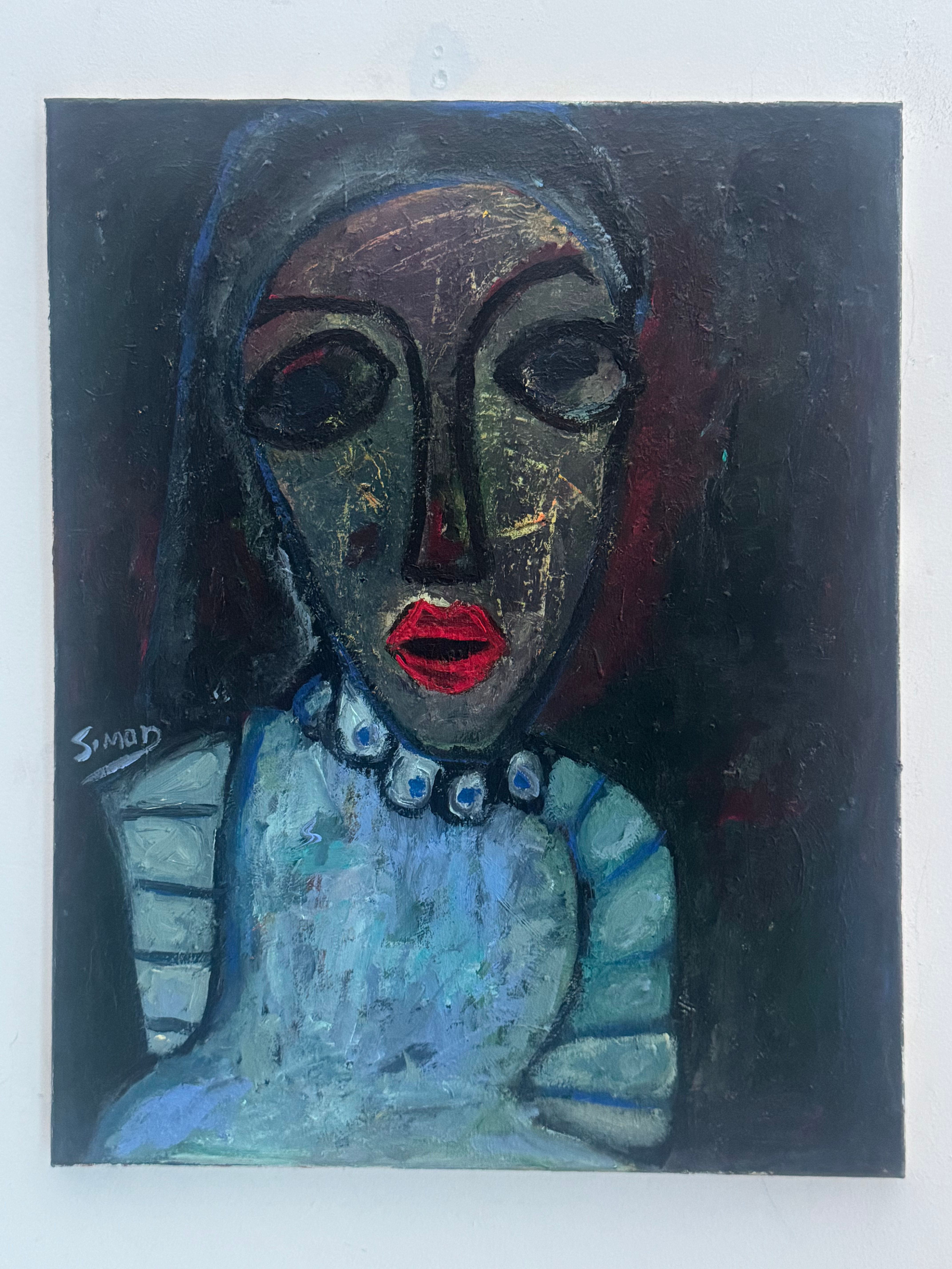 Tête de femme #13 acrylique 16x20 