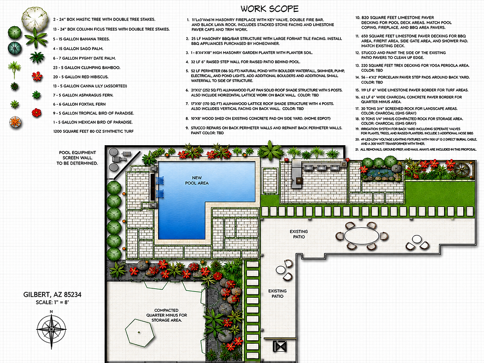 Oasis Green landscape design for a remodel project