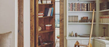 Hidden bookshelf door