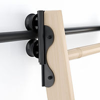 Image of a classic rolling hardware ladder top