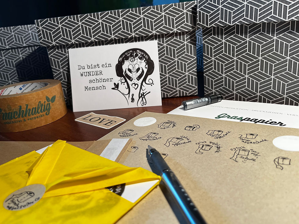Miniaturbild: Designer-Postkarte "Du bist ein wunderschöner Mensch" schwa