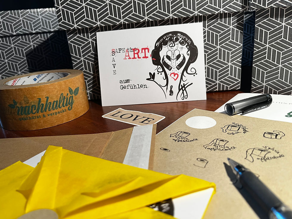 Miniaturbild: Designer-Postkarte ""Save the Art"