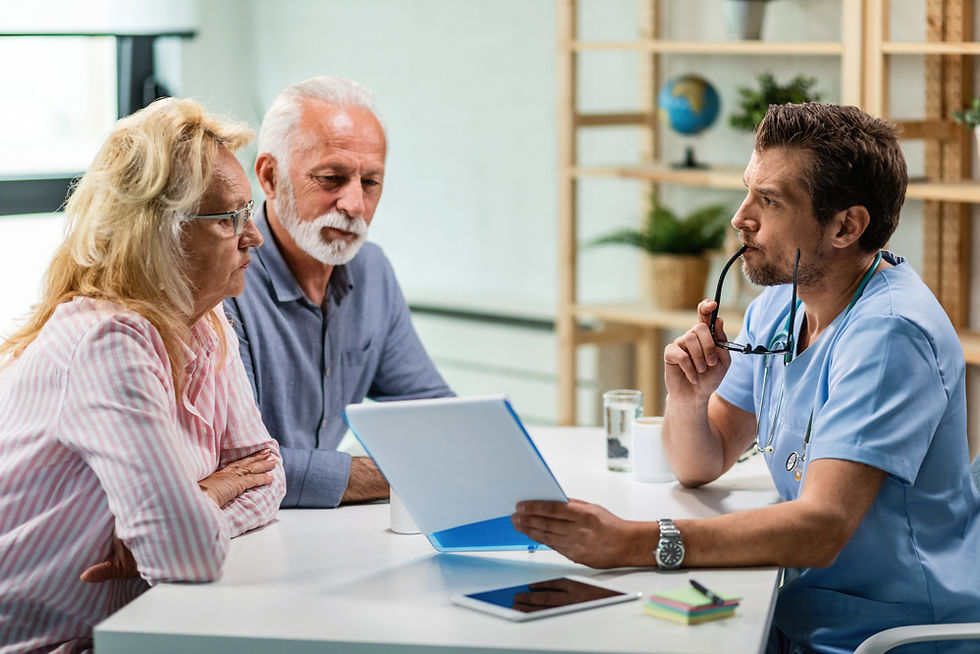 Mature couple meeting with their Primary Care Physician