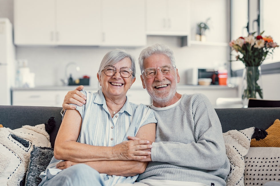 Husband and wife living modestly yet very happy