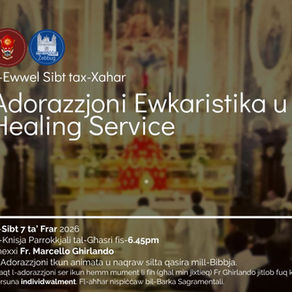 Adorazzjoni Ewkaristika u Healing Service fl-Għasri